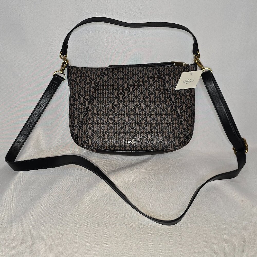 Fossil Skylar Crossbody in Black/Brown, New with tags, $195